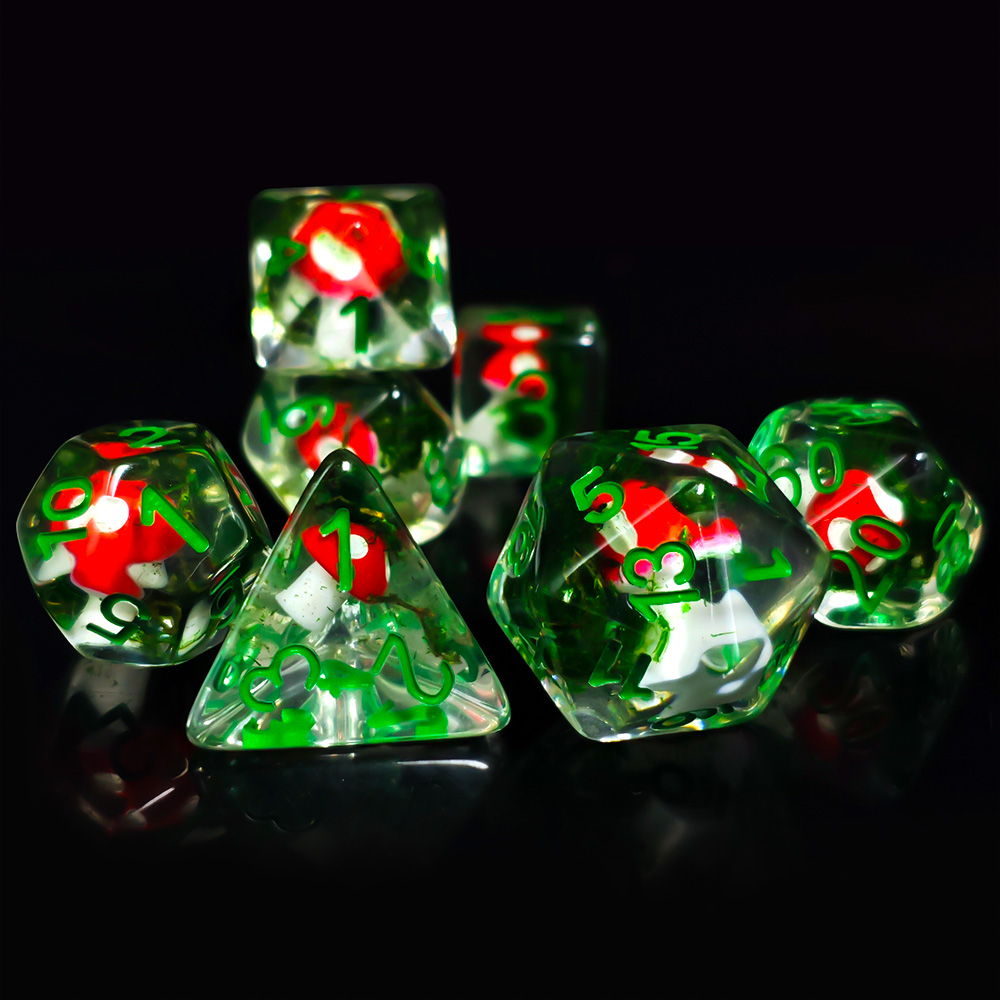 Board Game Dnd - 7 sztuk/zestaw Kostki DND Przezroczyste Żywiczne