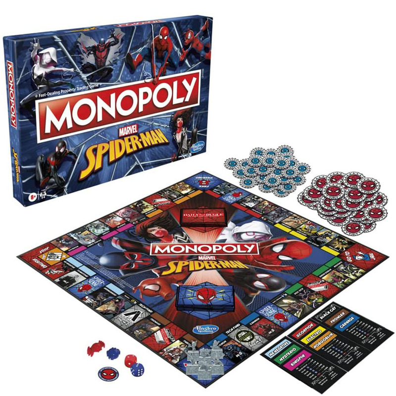 Board Game Monopoly - Oficjalnie licencjonowana gra planszowa Marvel Spider-Man