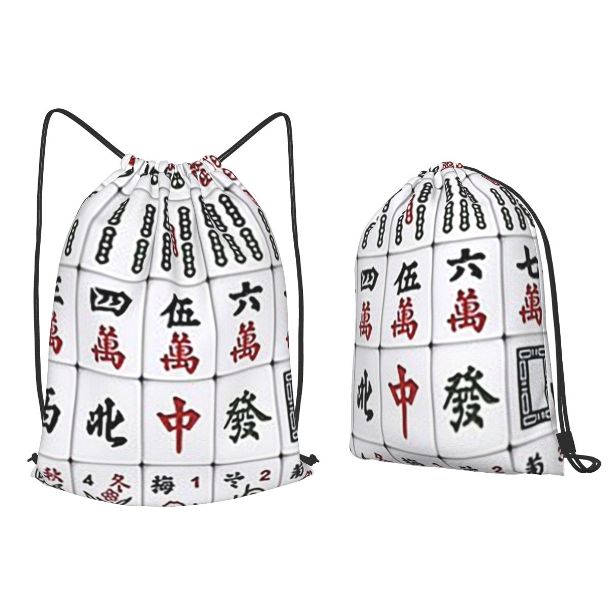 Plecak z wzorem płytek Mahjong – Tile Bag Drawstring recenzja i cena