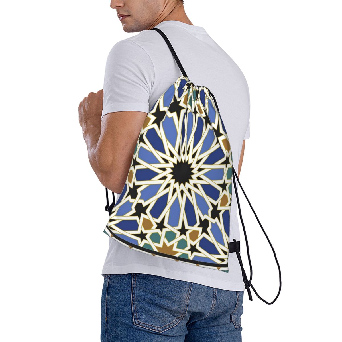 Plecak z motywem arabskich pły – Tile Bag Drawstring recenzja i cena