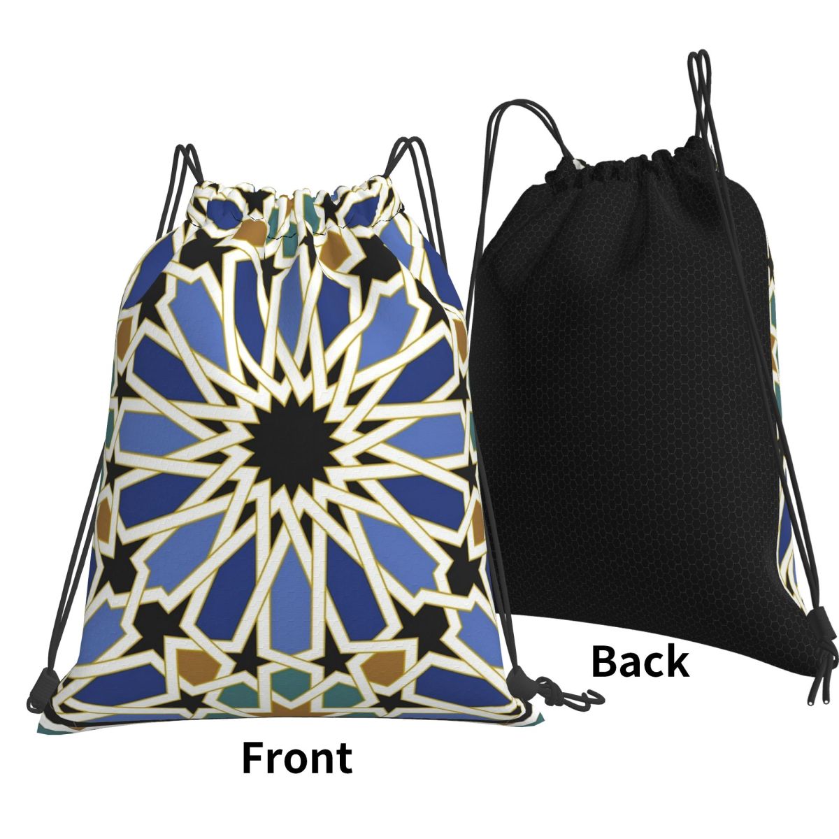 Plecak z motywem arabskich pły – Tile Bag Drawstring recenzja i cena