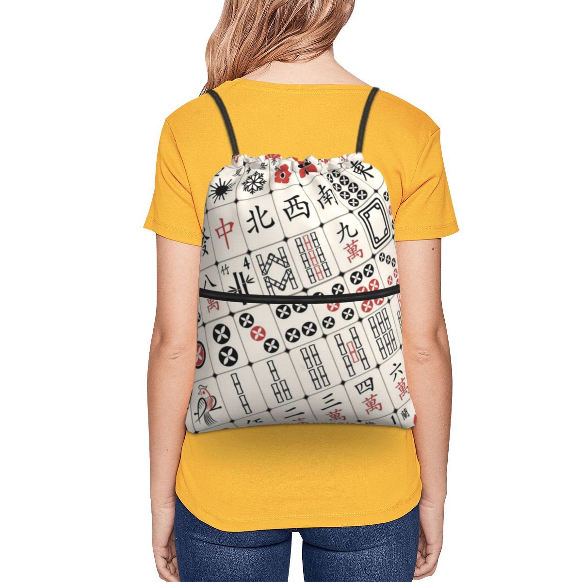 Plecaki z wzorami płytek Mahjo – Tile Bag Drawstring recenzja i cena